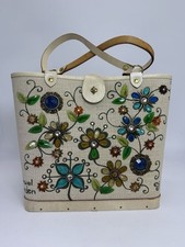 Enid Collins Of Texas Vintage 1960's Purse Bag Tote - Jewel Garden