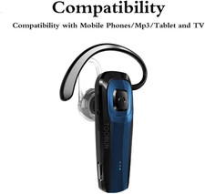 Bluetooth Earpiece, M26 Bluetooth Headset Handsfree V5.0 Wireless Earpiece He...