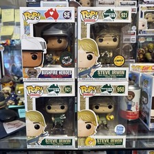 Lot of 4 Funko Pop Steve Irwin Bushfire Heroes 921 950 SE Chase snake turtle
