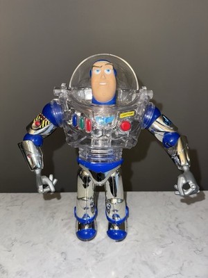Disney Pixar Thinkway Chrome Clear Buzz Lightyear 12  Figure Parts Repair