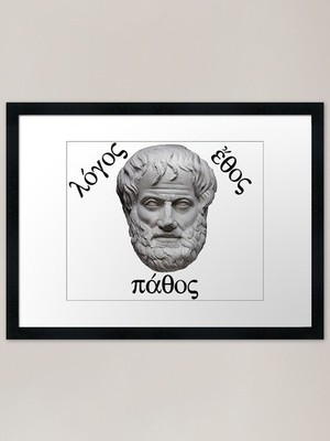Aristotle - Logos, Ethos, Pathos Fr Framed Wall Art Poster Canvas Print Picture