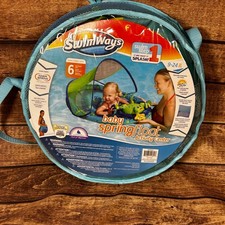 SwimWays Baby Spring Float Activity Center 9-24 Months UPF 50 Blue Frog NEW