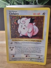 Pokemon: Clefairy #5/102 Shadowless Base Set Holo Rare 1999 Vintage WOTC