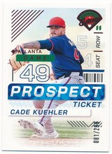 CADE KUEHLER 2024 PANINI PROSPECT TICKET #152 ATLANTA BASEBALL MINT C