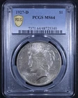 1927-D Peace Dollar - $1 PCGS MS64 - PCGS Gold Shield