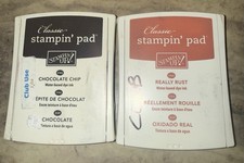Stampin Up Ink Pad Lot Of 2. Chocolate Chip , Really Rust