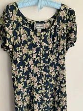 13/14 Vintage Jonathan Martin Floral Dress 80s 90s Cottagecore Whimsygoth Grunge