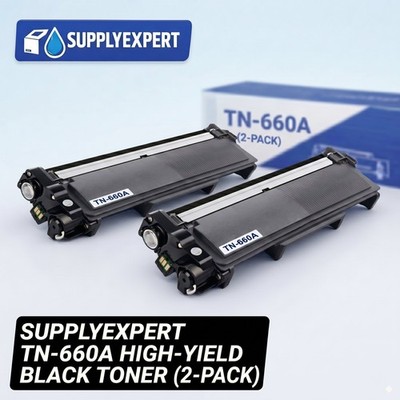 2PK Compatible TN660 TN630 Toner Cartridge for Brother DCP-L2540DW HL-L2300D