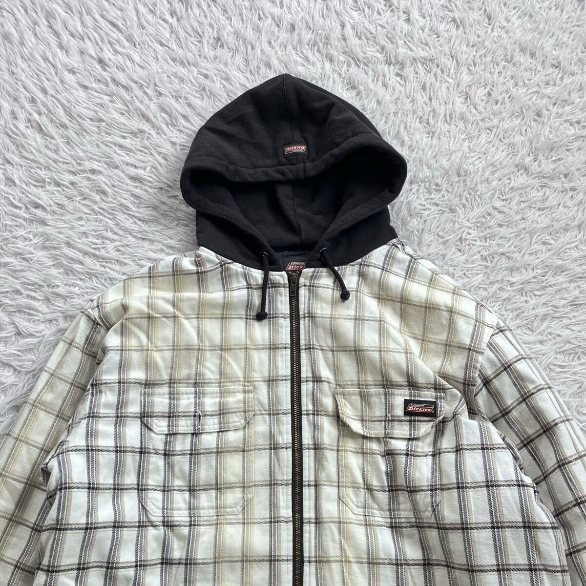 Free  Supreme Dickies Plaid Hooded Zip Shirt Jacket Outer Vintage M 2999 thumbnail 3