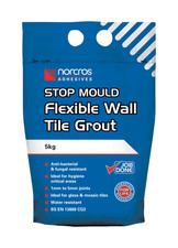 Norcros Adhesive - Stop Mould Wall Tile Grout, Water Resistant - Midnight Coal