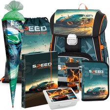 Speed Auto Car Schulranzen Tornister Ranzen Schulrucksack Set mit Schultüte