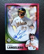 2023 Topps Transcendent Collection Red Chrome Icons Auto Shea Langeliers RC /5