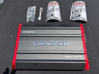 Crunch GP-2000.4 Ground Pounder 2000W 4-Channel Car Audio Amplifier - Open Box
