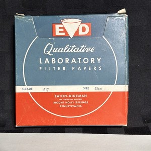 Eaton-Dikeman Qualitative Laboratory Filter Papers Grade 617 Size 15 Cm Open Box