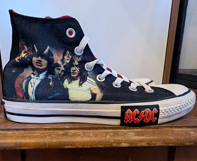 Converse Chuck Taylor All Star High Top AC/DC Sneaker schwarz/weiß/rot 38,5