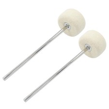 Piutouyar 2 Pack Wool Felt Bass Drum Pedal Beater, White