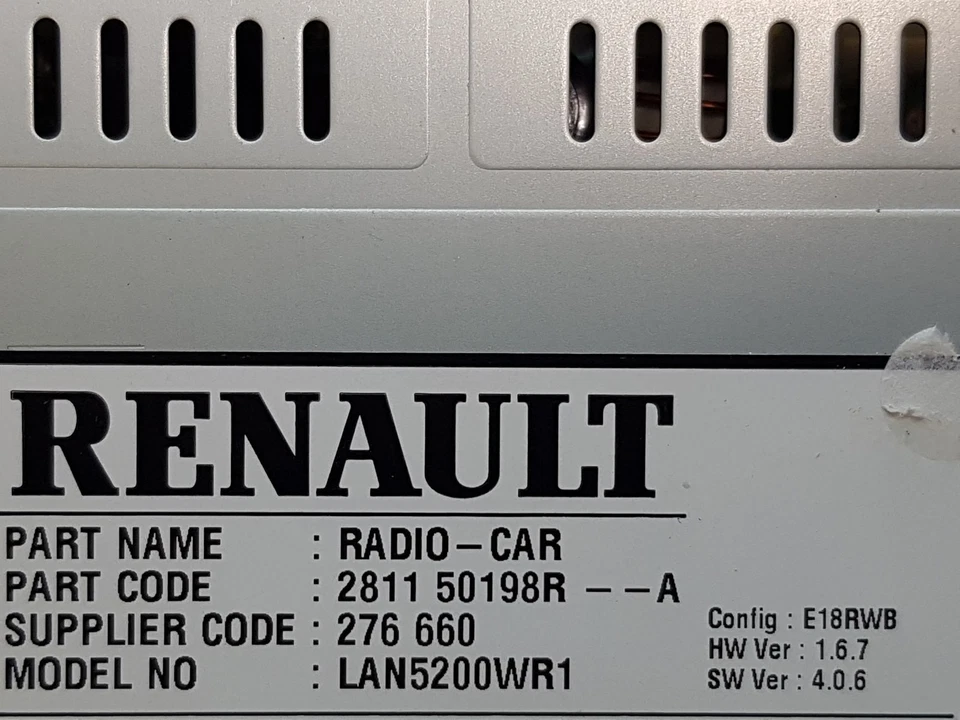 Navigationssystem Neues Original Radio Renault Captur 281150198R - Bild 2 von 4