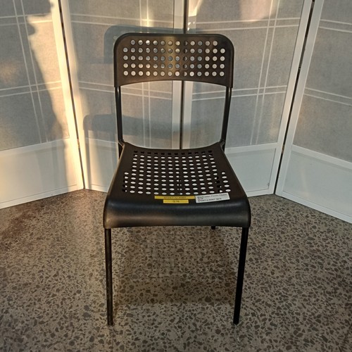 Used Stackable Black Plastic Chairs eBay