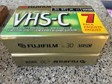 FUJIFILM VHS-C TC-30 BLANK CAMCORDER TAPES 2 PACK NEW FACTORY SEALED CONDITION