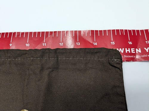 Pratesi Firenze Storage Dust Bag Brown & Gold Drawstring 11.5 in x 13 in - Picture 3 of 4