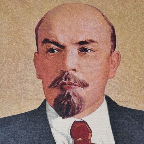 Silk Painting of the Great Lenin Portrait - Picture 2 of 3