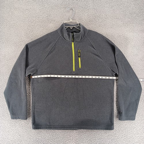 Starter Sweater Mens Large Gray Long Sleeve Sweater Pullover Fleece 1/4 Zip - Picture 7 of 11