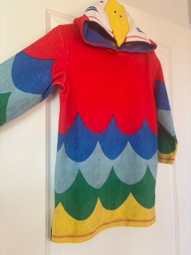 Mini Boden Towelling Throw-On - Multi Rainbow Parrot 7-8T - Picture 9 of 13