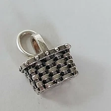 Brown County Baskets Gathering Basket Mini Charm Sterling Silver