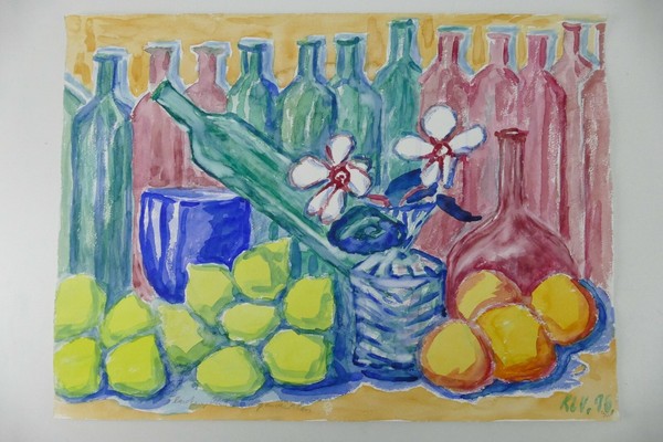 Wilhelm Klußmann acuarela 1996 firmado Nuevo en Lidl 65x48cm N-1341