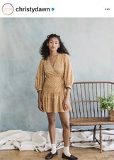 Christy Dawn Talia Wrap Dress in Biscotti Cosmo Floral Sold Out EUC SZ XS