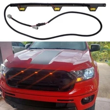 Amber LED Light Bar Raptor Style 3 LED Grille Light Kit For Ford Ranger 2019-23