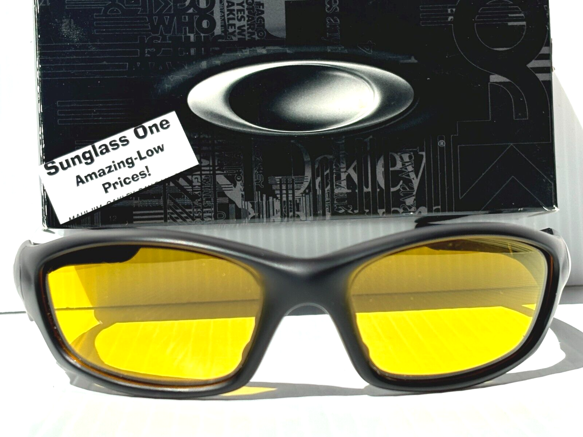 Oakley スポーツメガネ ブラック/イエロー NEW Oakley SI STRAIGHT JACKET Matte Black GALAXY Amber Yellow Lens