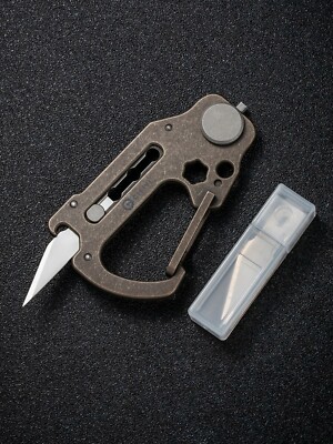 CIVC200452 CIVIVI Polymorph Bronze Carabiner 9Cr18MoV Razor Blade Bronze Titaniu