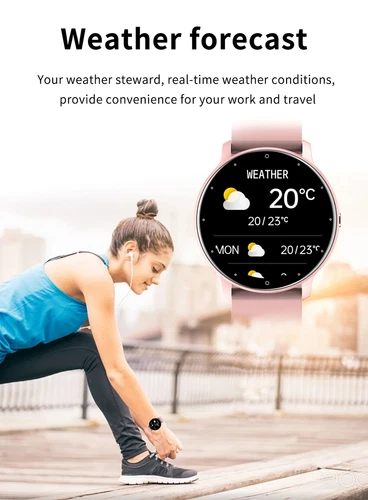 Smartwatch esporte fitness monitor de frequência cardíaca presente à prova d'água para iOS Android - Foto 22 de 28