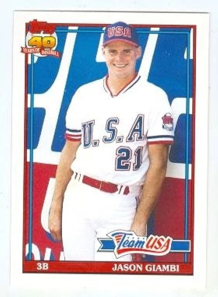 Jason Giambi 2004 SP Game Used Premium Patches /50 Team USA Jersey?? - Image 3 of 4