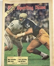 Sporting News WALT PATULSKI Notre Dame Cover - Nov 6 1971 NO LABEL Dan Fouts TSN
