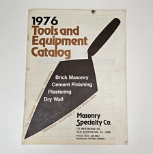 Vintage 1976 Masonry Specialty Company Tools and Equipment Parts Catalog PA