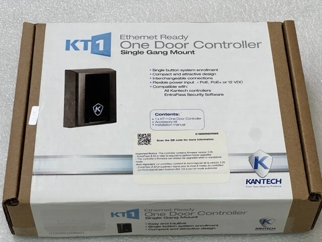 Kantech KT-1 EtherNet Ready One Controller Single Gang Mount New in Box - Image 2 of 4