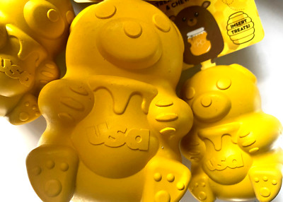 SodaPup Honey Bear Treat Dispenser Honig Bär Futterpielzeug für Hunde Gr. L