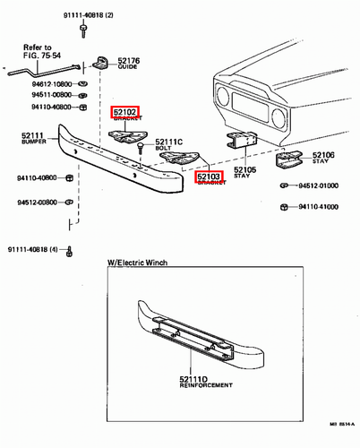 Genuine Toyota LandCruiser HJ45 FJ45 FJ43 FJ42 FJ40 BJ46 Front Bumper Bracket x2 - Picture 5 of 8