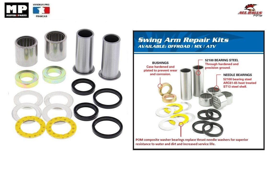 Kit Roulement Bras Oscillant pour Éliminer le Jeu sur KX 250