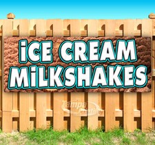 ICE CREAM MILKSHAKES Advertising Vinyl Banner Flag Sign MANY SIZES USA
