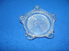 Vintage Clear Glass Ashtray 3 3/4" X 3/4" tall Anchor Hocking No Markings Used