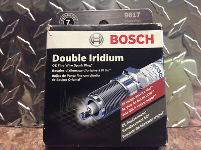 For Buick Chevy Ford Mazda Saturn Set of 2 Spark Plugs Bosch Double Iridium 9617