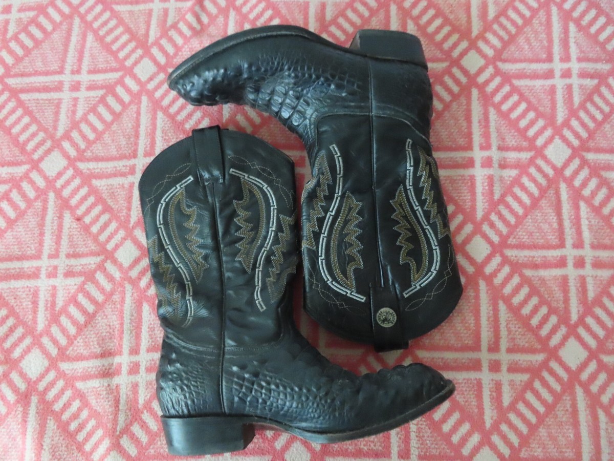 RUDEL ROGERS Alligator Croc Full Embossed Leather Western  display picture 3