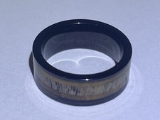 Tungsten Carbide Men's Whiskey Barrel Wood Wedding Band Ring Size 8