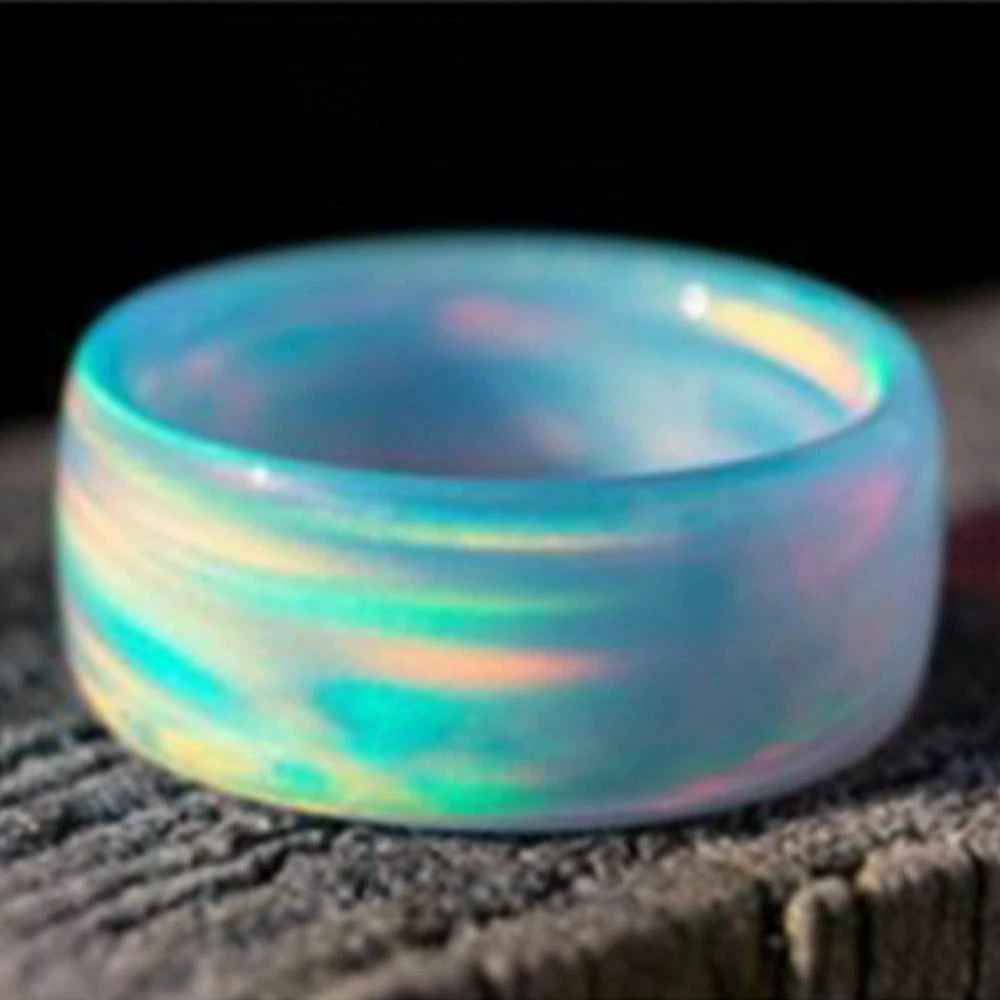 Blue cloud opal ring deals