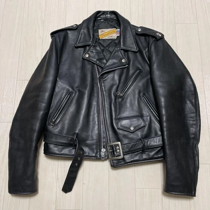 Schott Perfecto Double Leather Riders Jacket Size 42 One Star Made