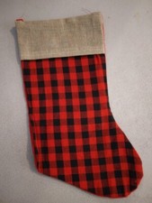 17 nch Christmas Stocking Buffalo Check 272414