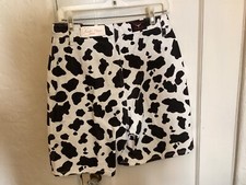 Vintage 1980s Jewell's Classic Bottoms Cow Print Tailored Shorts Size 9/10 USA